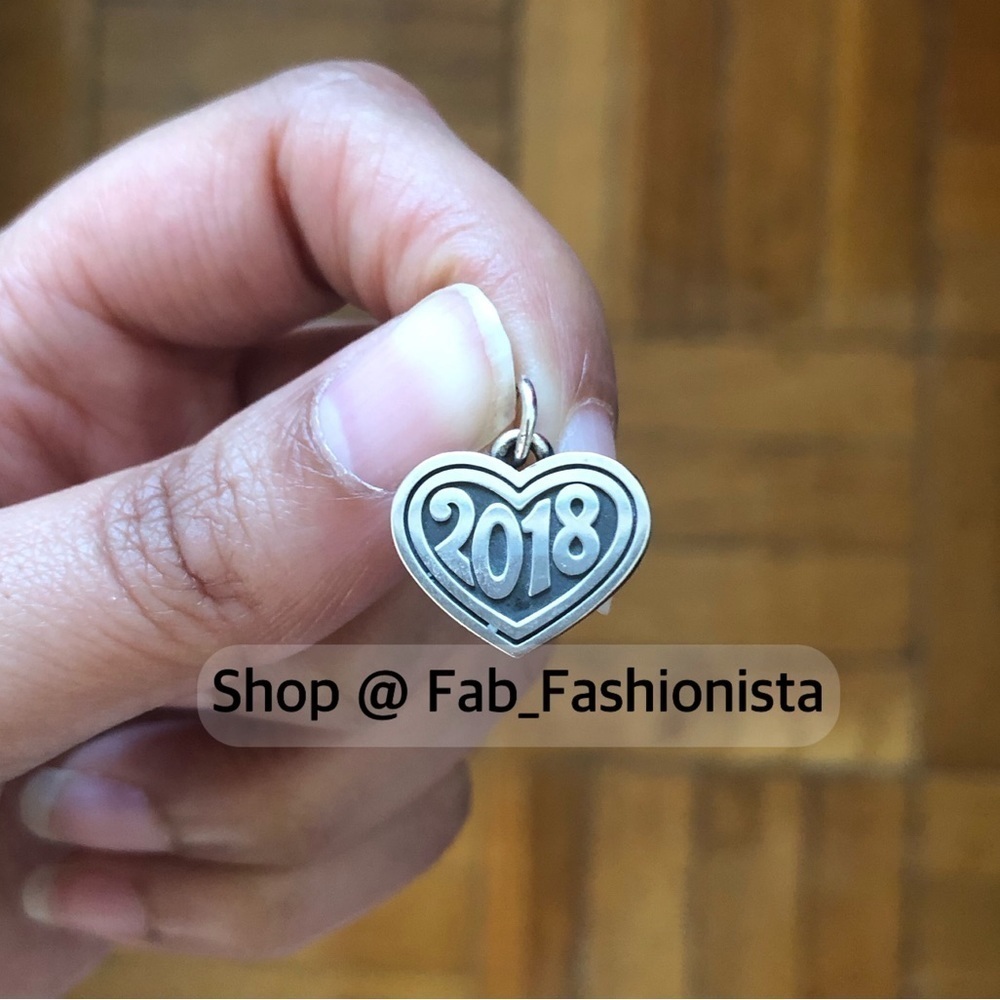 James Avery Sterling Silver 2018 heart charm retired
